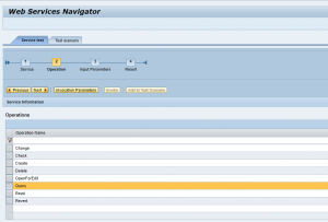 WebService Navigator Operations